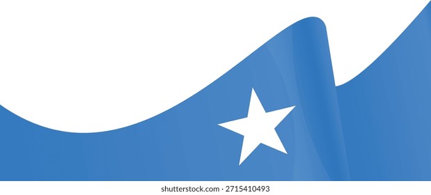 Onda azul estilizada con una estrella, que simboliza la unidad y la aspiración.