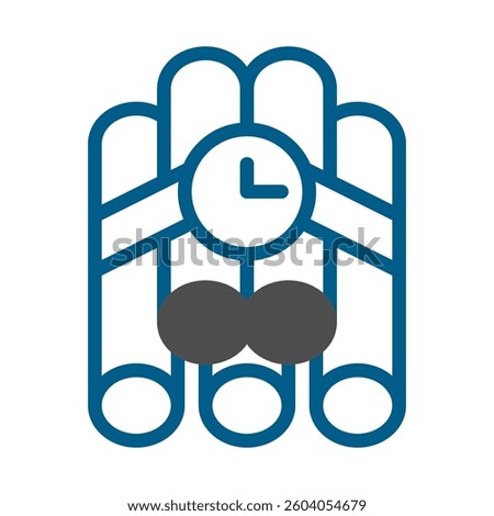 Stylized Bomb with Timer Graphic Vector Image