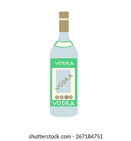Stylized bottle of Russian vodka