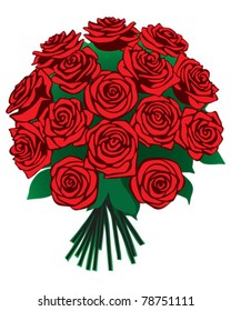 Stylized bouquet of roses