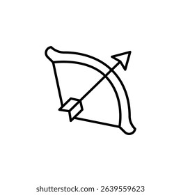 Stylized Bow And Arrow Illustration With Accuracy In Mind Aimed High