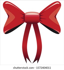 The stylized bow on a white background