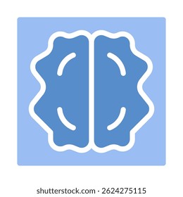 Stylized brain depiction in blue shades promoting intelligence themes