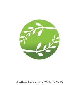 Stylized branch logo vector and symbol