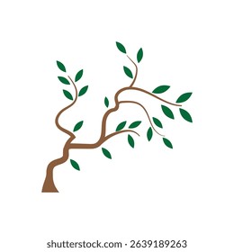 Stylized branch logo vector and symbol