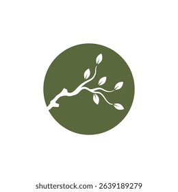 Stylized branch logo vector and symbol