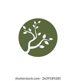 Stylized branch logo vector and symbol