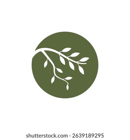 Stylized branch logo vector and symbol