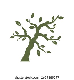 Stylized branch logo vector and symbol