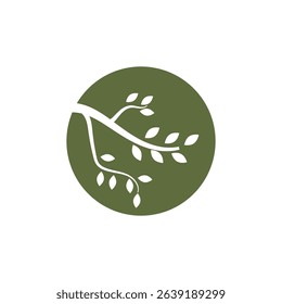 Stylized branch logo vector and symbol