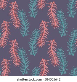Stylized branch. Seamless vector background for design