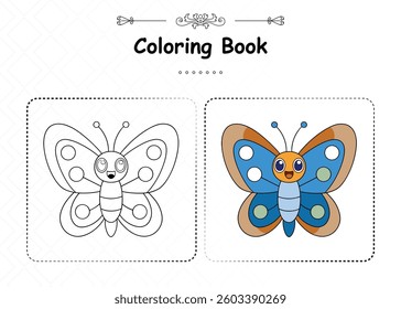 Stylized Brazilian Butterfly for Creative Coloring