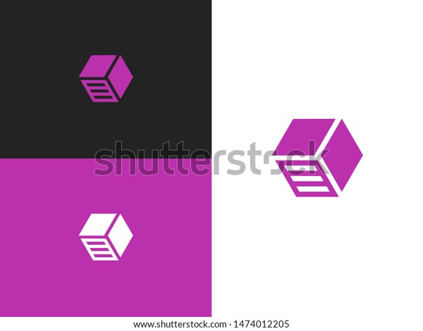 Stylized brick as a sign. Hexagon icon divided\
into rhombuses. Abstract vector logo template for real estate or\
construction business. Creative logotype for architecture company.\
Arrows logo\
element.\
