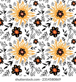 Stilvoll, hell, floral im Folkloretil