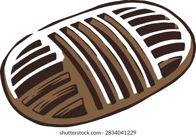 Stylized brown shoe sole
