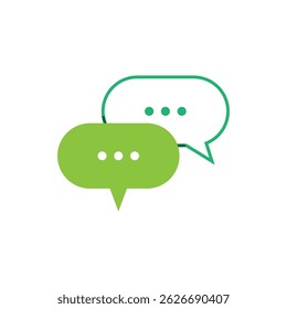 Stylized bubble chat logo vector and symbol