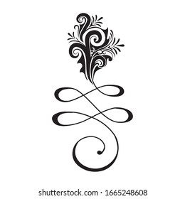 Stylized Buddhist symbol for life path, vector