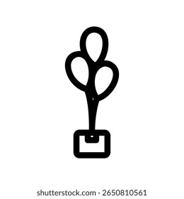 Stylized Bunch of Balloons, Symbolizing Celebration, Gifts, or Festivity