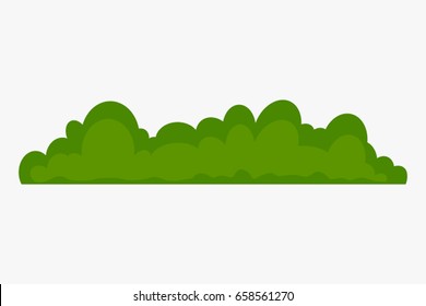 Stylized Bush Icon In A Flat Style. Vector Illustration