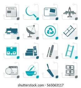 Stylized Business and industry icons - Vector Icon set 2