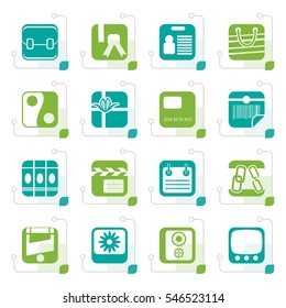 Stylized Business and Internet Icons - Vector Icon Set