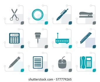 Stylized Business and Office icons - vector icon set