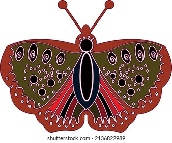 Stylized butterfly. Drawn in vector format. Suitable for creating your designs.