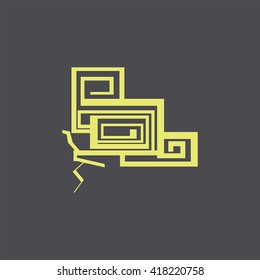 stylized butterfly. logo. 