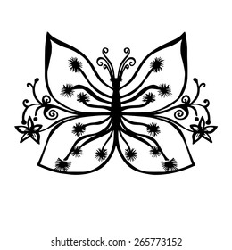 Stylized butterfly (vector)