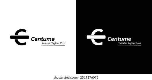 Stylized C Alphabet Logo in Black and White for Fresh Corporate Identity and Startup Branding.