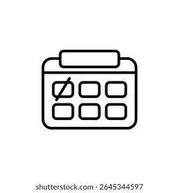Ícone De Calendário Estilizado Que Representa A Programação E As Datas Importantes