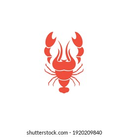 Stylized cancer logo. Vector illustration isolated on white background. Flat design.