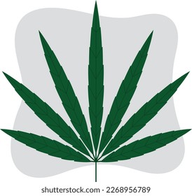 stylized cannabis leaf vector art