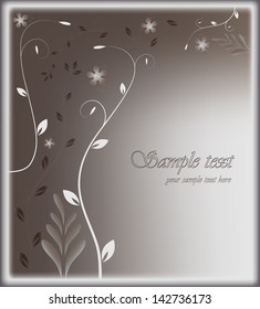 Stylized card with floral background