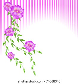 Stylized card with flowers