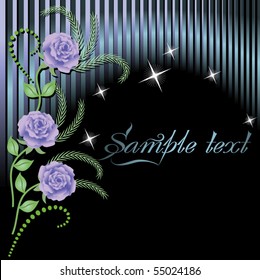 Stylized card with roses