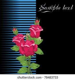 Stylized card with roses