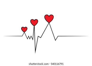 Stylized cardiogram logo (element of design)