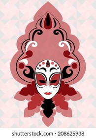 Stylized carnival vector mask