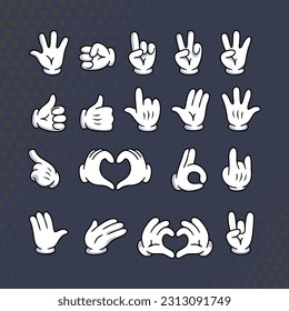 Stylized cartoon hands in a set for your character