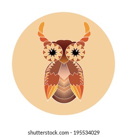 Stylized cartoon owl