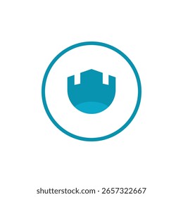 Design estilizado de símbolo e vetor de logotipo Castle