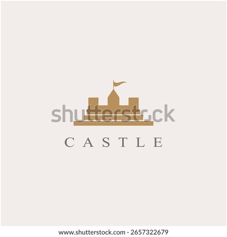 Stylized Castle logo vector and symbol design