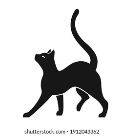 stylized cat for your design, vector illustration, isolated object. 