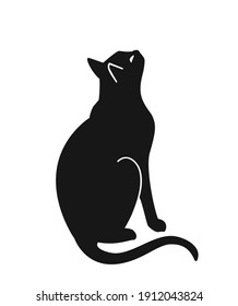 stylized cat for your design, vector illustration, isolated object. 