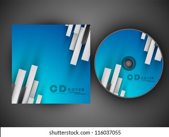 Stylized CD Cover Design Template. EPS 10.