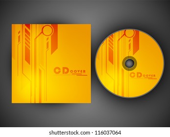 Stylized CD Cover design template. EPS 10.