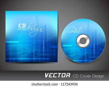 Stylized CD Cover design template. EPS 10.