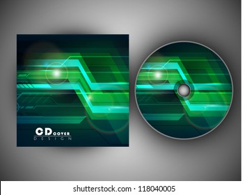 Stylized CD Cover design template. EPS 10.