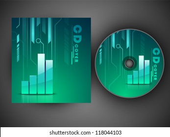 Stylized CD Cover design template. EPS 10.